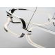 Pendule, Lustre suspendate - Lustra LED suspendata design ultra-modern, dimabila cu telecomanda, 60cm Colette crom
