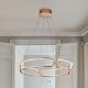 Lustra LED suspendata design ultra-modern, dimabila cu telecomanda, 60cm Colette auriu roze