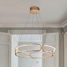 Lustra LED suspendata design ultra-modern, dimabila cu telecomanda, 60cm Colette auriu roze
