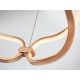 Pendule, Lustre suspendate - Lustra LED suspendata design ultra-modern, dimabila cu telecomanda, 60cm Colette auriu roze