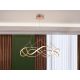 Pendule, Lustre suspendate - Lustra LED design ultra-modern, dimabila cu telecomanda, Molly auriu roze 80cm