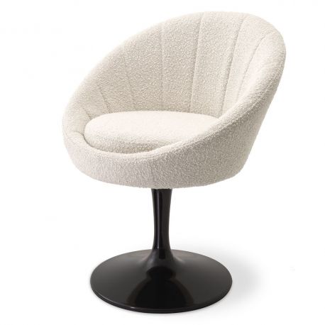 Scaune - Scaun pivotant design elegant LUX O'Neill, boucle crem