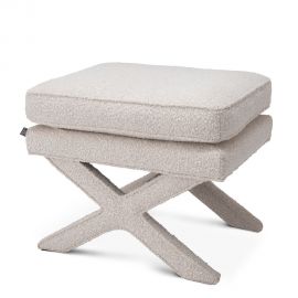 Taburete Cordoba, boucle crem