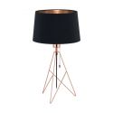 Lampa de masa eleganta design modern CAMPORALE cupru/ negru