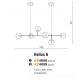 Candelabre, Lustre - Lustra moderna cu 6 surse de lumina HELIOS 6 BK