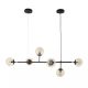 Candelabre, Lustre - Lustra moderna cu 6 surse de lumina HELIOS 6 BK