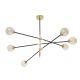 Candelabre, Lustre - Lustra moderna cu 6 surse de lumina SOLEN 6 BK/GO