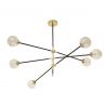 Lustra moderna cu 6 surse de lumina SOLEN 6 BK/GO