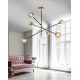 Candelabre, Lustre - Lustra moderna cu 6 surse de lumina SOLEN 6 BK/GO