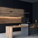 Pendule, Lustre suspendate - Lustra LED dimabila liniara, suspendata Organic 150cm, negru
