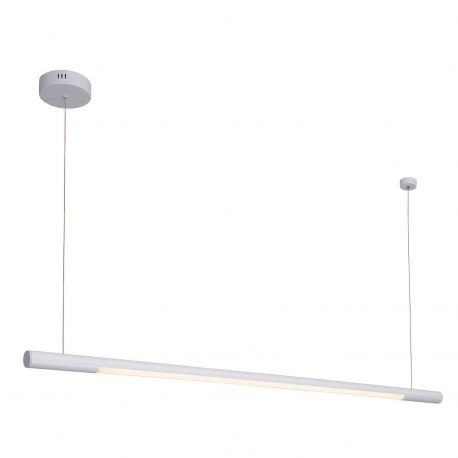 Pendule, Lustre suspendate - Lustra LED dimabila liniara, suspendata Organic 100cm, alb