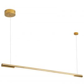Pendule, Lustre suspendate - Lustra LED dimabila liniara, suspendata Organic 100cm, auriu