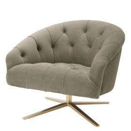 Scaune - Scaun pivotant design elegant LUX Gardner, savona greige