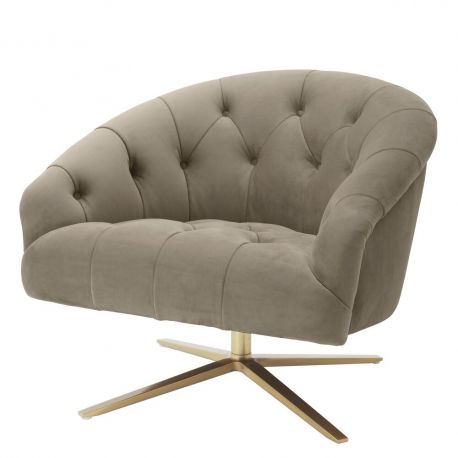 Scaune - Scaun pivotant design elegant LUX Gardner, savona greige