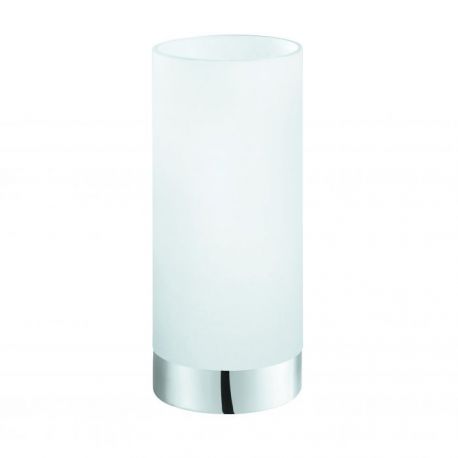 Veioze - Veioza, Lampa de masa moderna, finisaj alb/crom, diametru 10cm, DAMASCO 1