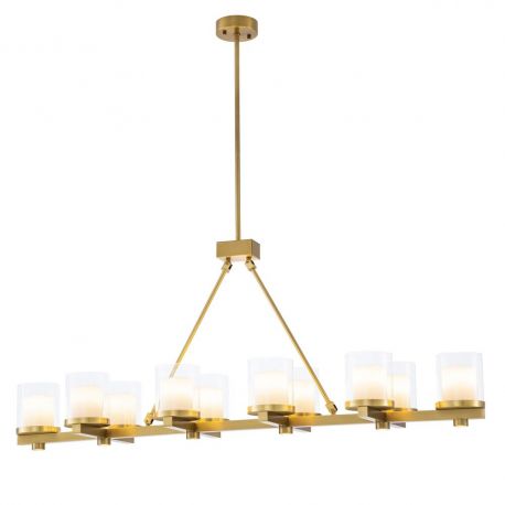 Pendule, Lustre suspendate - Lustra suspendata cu telecomanda design LUX Donovan, alama antica