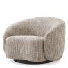 Fotoliu pivotant design elegant LUX Amore, bej mademoiselle