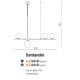 Candelabre, Lustre - Lustra suspendata design modern minimalist SANTANDER BK