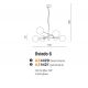 Candelabre, Lustre - Lustra suspendata design modern OVIEDO 6 BK/BK