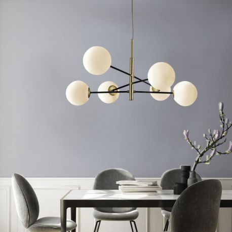 Candelabre, Lustre - Lustra suspendata design modern OVIEDO 6 GO/BK