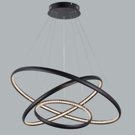 Candelabre, Lustre - Lustra LED suspendata design modern circular Brighton 3 BK