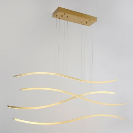 Pendule, Lustre suspendate - Lustra LED suspendata design modern Waves gold