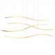 Pendule, Lustre suspendate - Lustra LED suspendata design modern Waves gold
