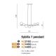 Pendule, Lustre suspendate - Lustra suspendata design modern SYBILLA 7 black