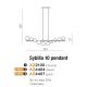Pendule, Lustre suspendate - Lustra suspendata design modern SYBILLA 10 black