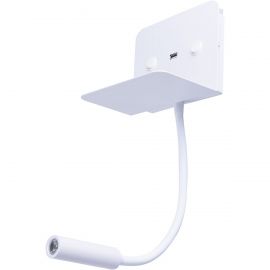 Aplice, corpuri de iluminat pentru pereti - Aplica LED ambientala cu reader LED directionabil Vera alba