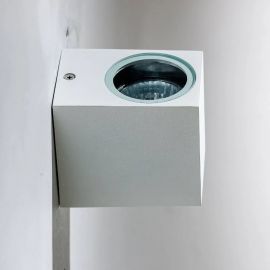 Aplice - Aplica de perete exterior ambientala IP54 RIMINI 1 SQUARE WH