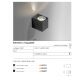 Aplice - Aplica de perete exterior ambientala IP54 RIMINI 1 SQUARE WH