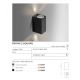 Aplice - Aplica de perete exterior ambientala IP54 RIMINI 2 SQUARE WH