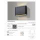 Aplice - Aplica LED de perete exterior ambientala IP54 CREMONA S negru