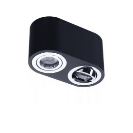 Plafoniere cu spoturi, Spoturi aplicate - Spot aplicat tavan/plafon stil modern Brant 2 negru/crom