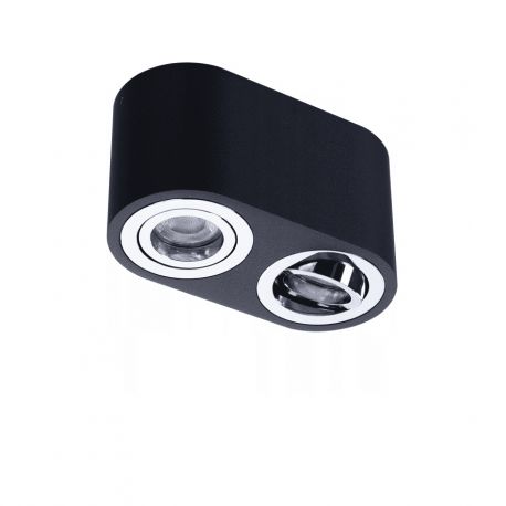 Plafoniere cu spoturi, Spoturi aplicate - Spot aplicat tavan/plafon stil modern Brant 2 negru/crom