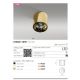 Plafoniere cu spoturi, Spoturi aplicate - Spot LED aplicat tavan/plafon MANE auriu 4000K
