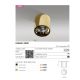 Plafoniere cu spoturi, Spoturi aplicate - Spot LED aplicat tavan/plafon MANE 30W auriu