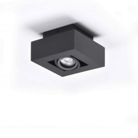 Spoturi tavan fals - Spot aplicat directionabil de tavan/plafon NIKEA 1 GU10 negru