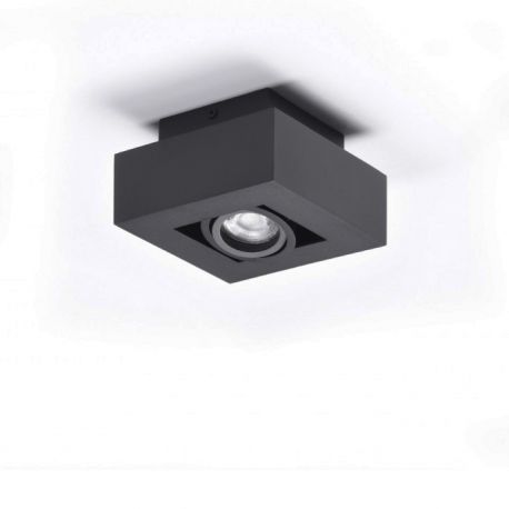 Spoturi tavan fals - Spot aplicat directionabil de tavan/plafon NIKEA 1 GU10 negru