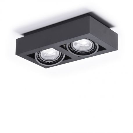 Spoturi tavan fals - Spot aplicat directionabil de tavan/plafon NIKEA 2 ES111 negru