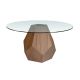 Mese dining - Masa rotunda eleganta design LUX Walnut Veneered 150cm