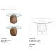 Mese dining - Masa rotunda eleganta design LUX Walnut Veneered 150cm