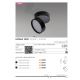 Plafoniere cu spoturi, Spoturi aplicate - Spot LED aplicat directionabil de tavan/plafon MONA 12W 4000K negru