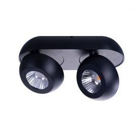 Plafoniere cu spoturi, Spoturi aplicate - Spot LED aplicat directionabil de tavan/plafon OJOS 2 negru