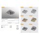 Spoturi tavan fals - Spot incastrat tavan/plafon design decorativ ESTER SQUARE 1 GOLD