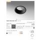 Spoturi tavan fals - Spot LED incastrabil tavan/plafon AIDA ROUND 9W negru