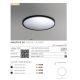 Plafoniere - Lustra / Plafoniera LED design slim MALTA R 60 3000K neagra