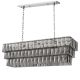 Candelabre, Lustre - Lustra suspendata design LUX Amazone Rectangular, nickel/ sticla fumurie