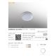 Spoturi tavan fals - Spot LED incastrabil tavan/plafon baie LAMIR R 12 IP44 4000K
